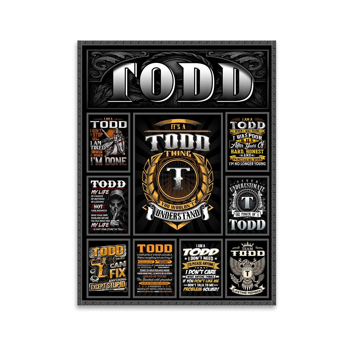 TODD Personalized Sponge Floor Mat – Custom Printed Home Decor 13K1-AR2