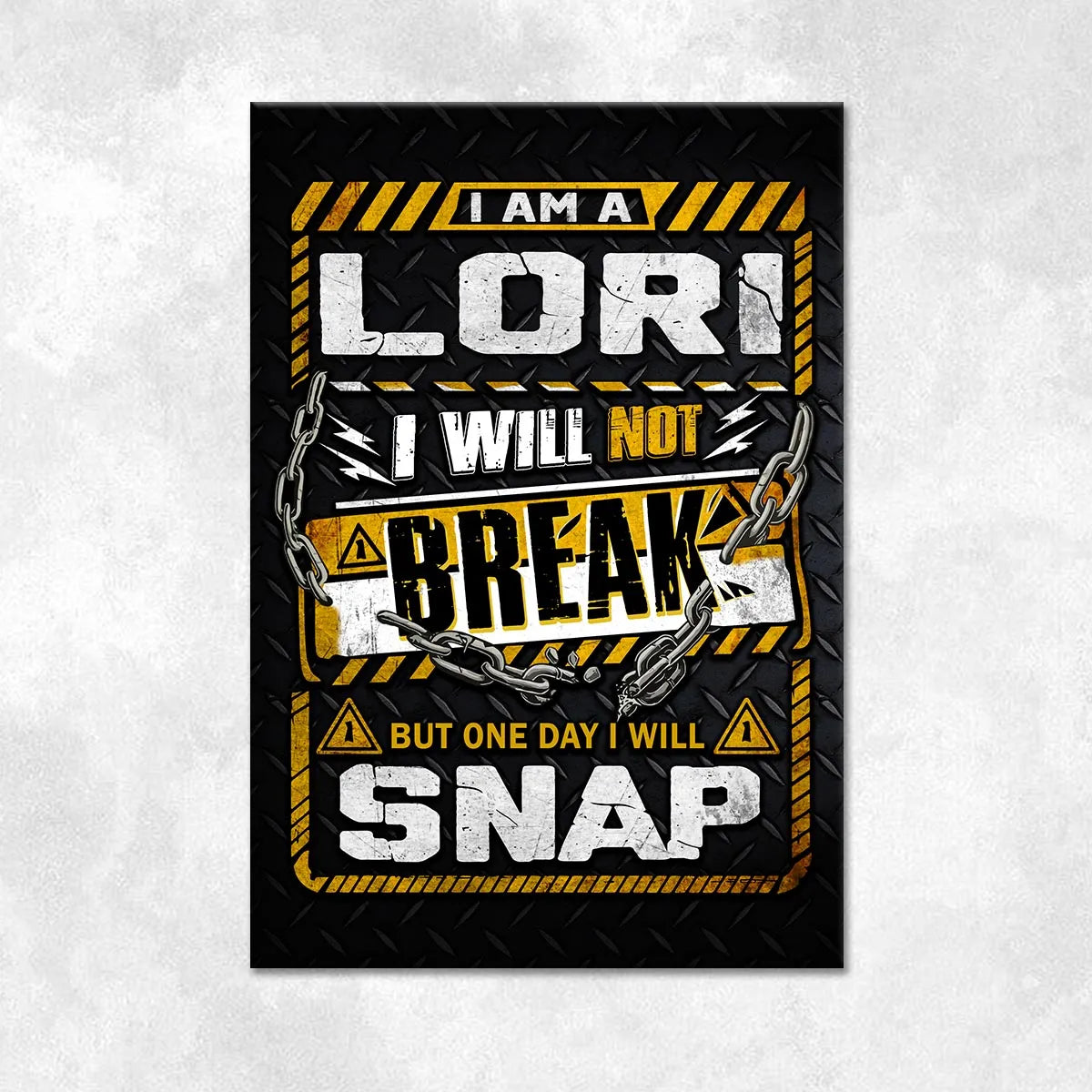 LORI Motivational Rug – Black & Yellow Quote Carpet for Living Room 13K1-AR1