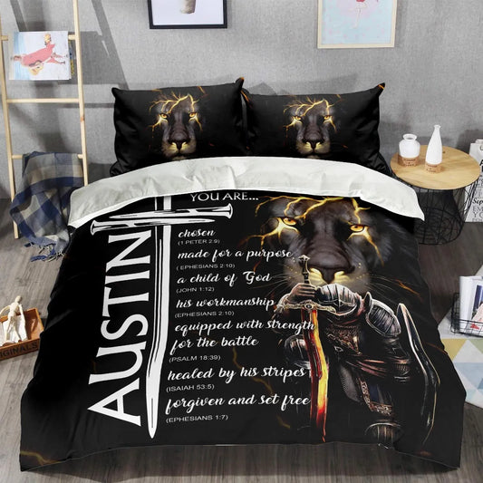 AUSTIN Limited Edition Personalized Bedding Set 13K1-BS1