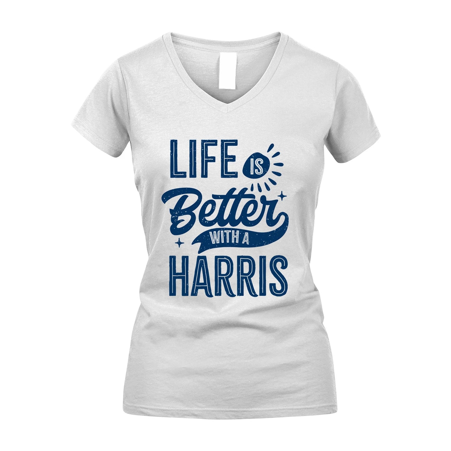 HARRIS 13K1-116 Personalized Name Quote T-Shirt Life Is Better With Unisex Gift