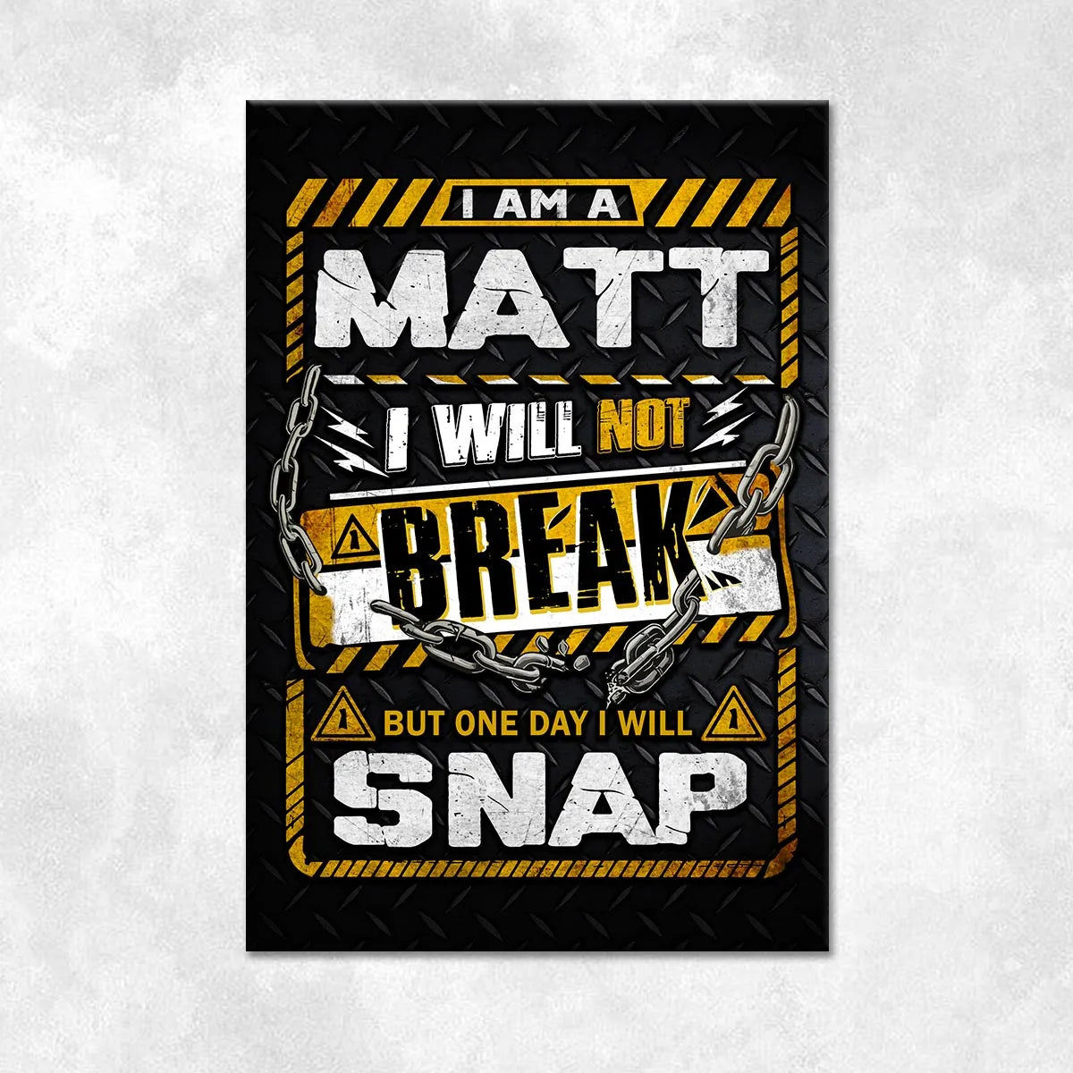 MATT Motivational Rug – Black & Yellow Quote Carpet for Living Room 13K1-AR1