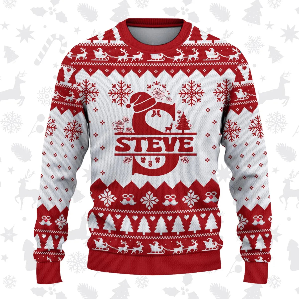 STEVE Personalized Christmas Pajama Set - Holiday Gift Outfit 13K1-CR2