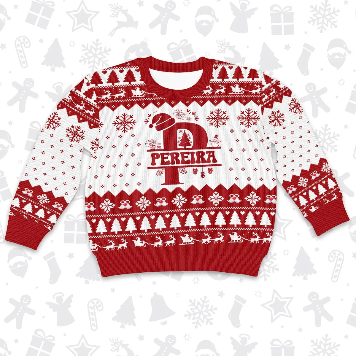 PEREIRA Personalized Christmas Pajama Set - Holiday Gift Outfit 13K1-CR2