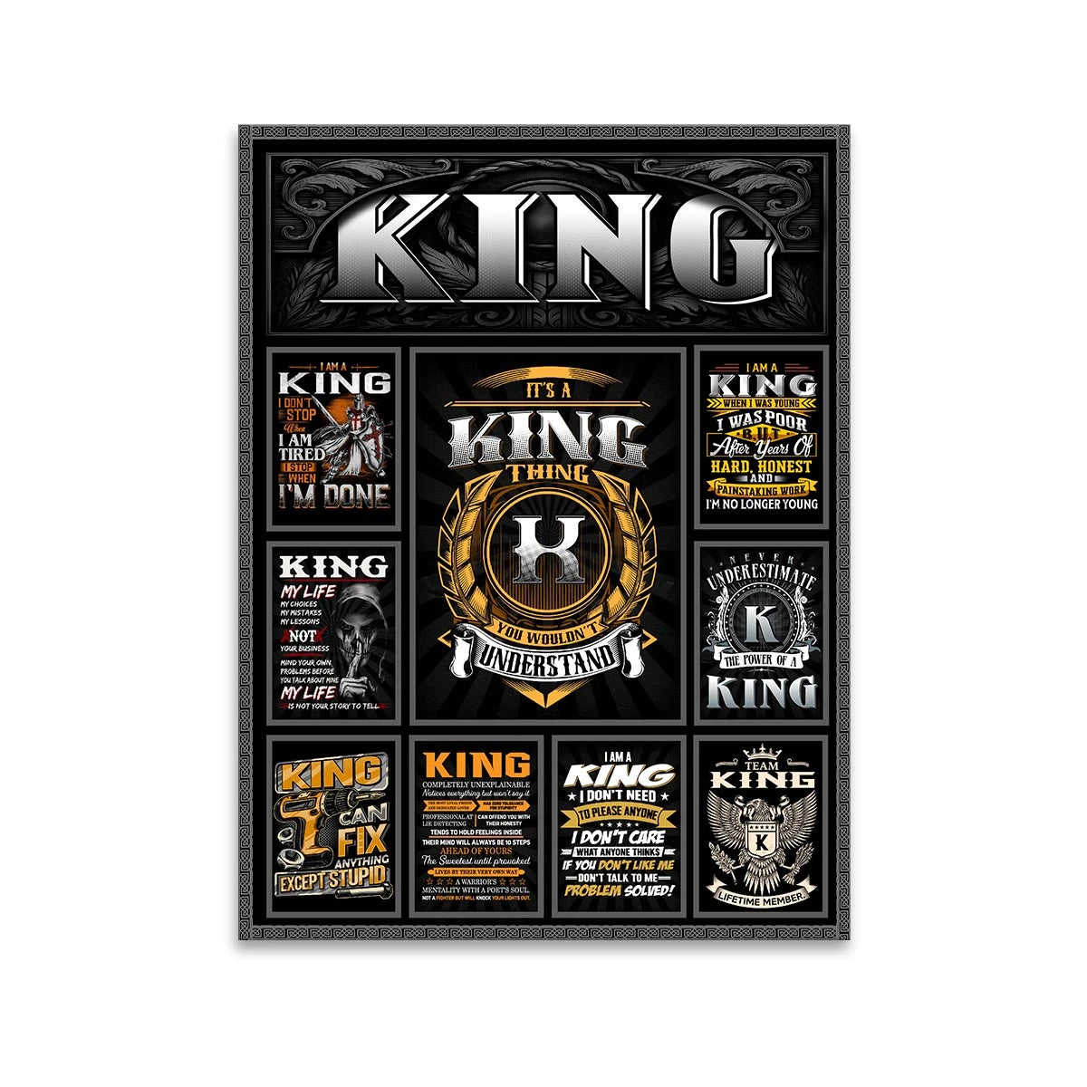 KING Personalized Sponge Floor Mat – Custom Printed Home Decor 13K1-AR2