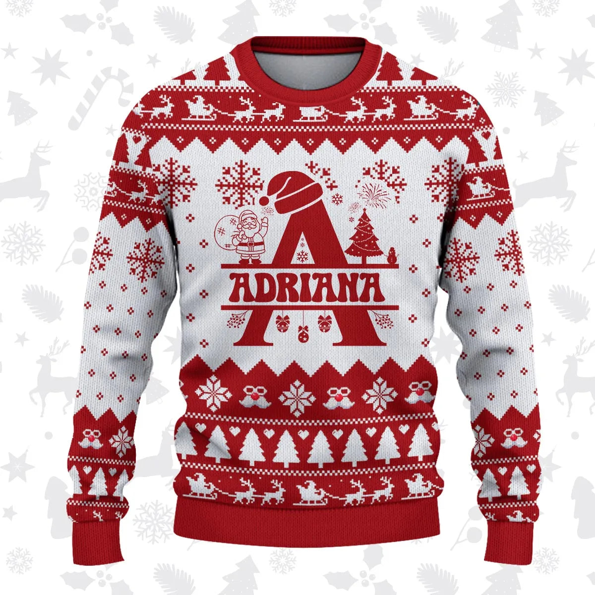 ADRIANA Personalized Christmas Pajama Set - Holiday Gift Outfit 13K1-CR2