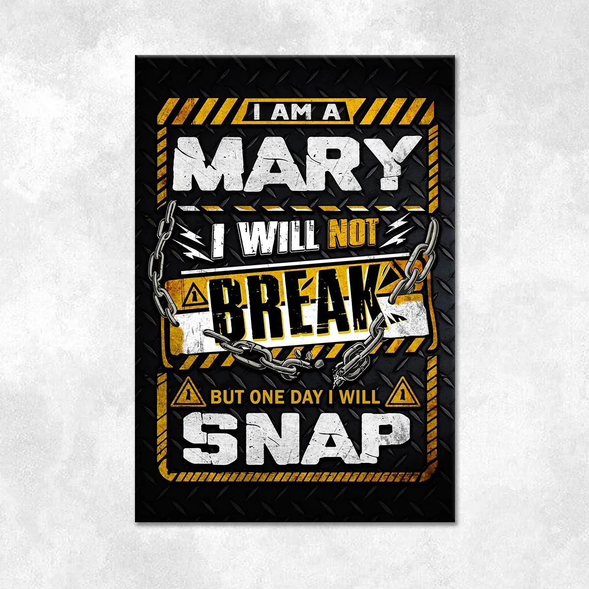 MARY Motivational Rug – Black & Yellow Quote Carpet for Living Room 13K1-AR1