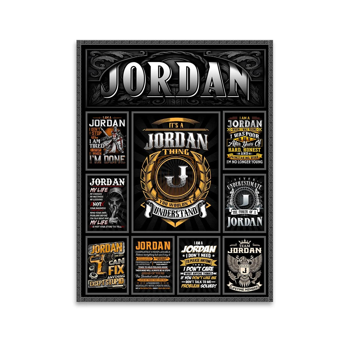 JORDAN Personalized Sponge Floor Mat – Custom Printed Home Decor 13K1-AR2