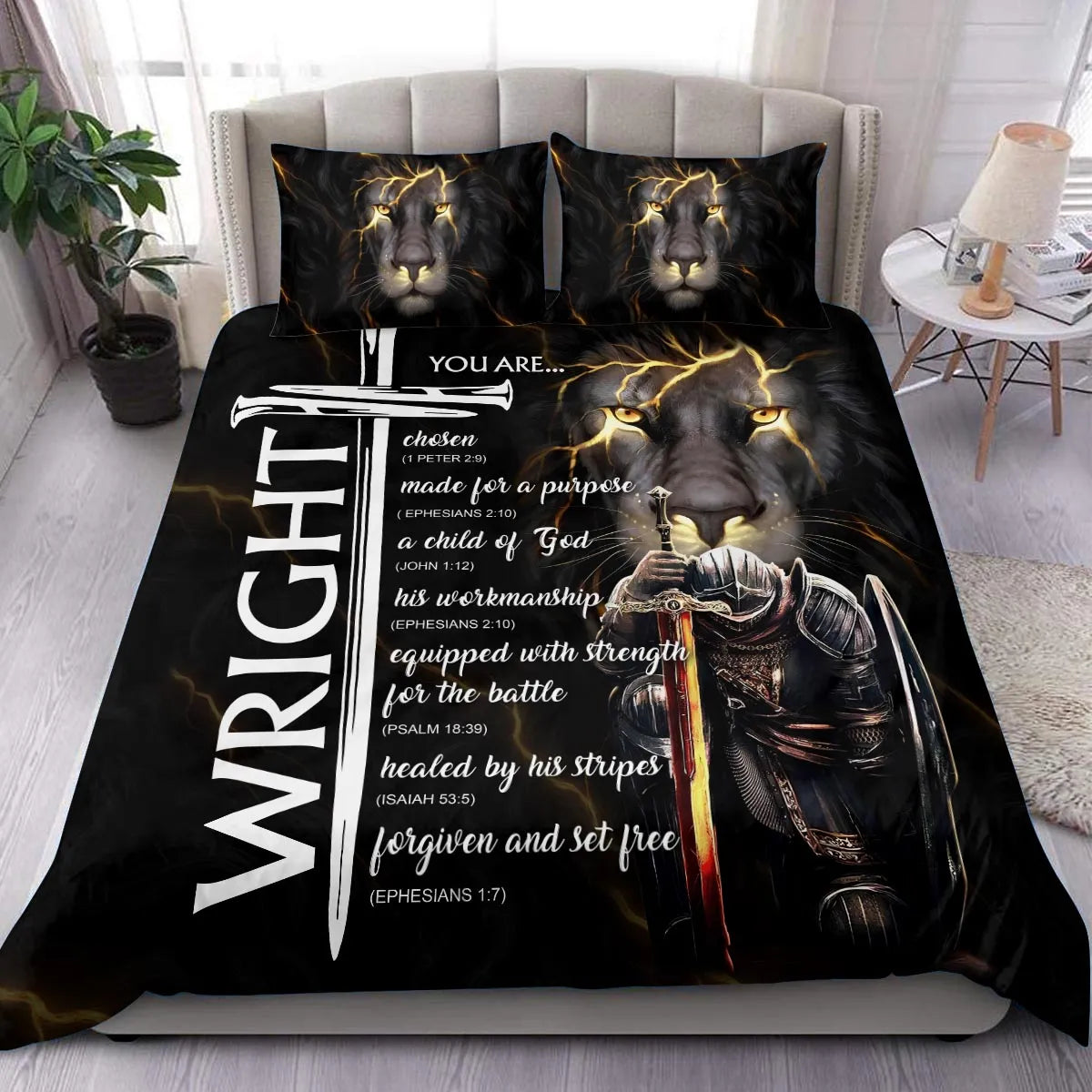 WRIGHT Limited Edition Personalized Bedding Set 13K1-BS1