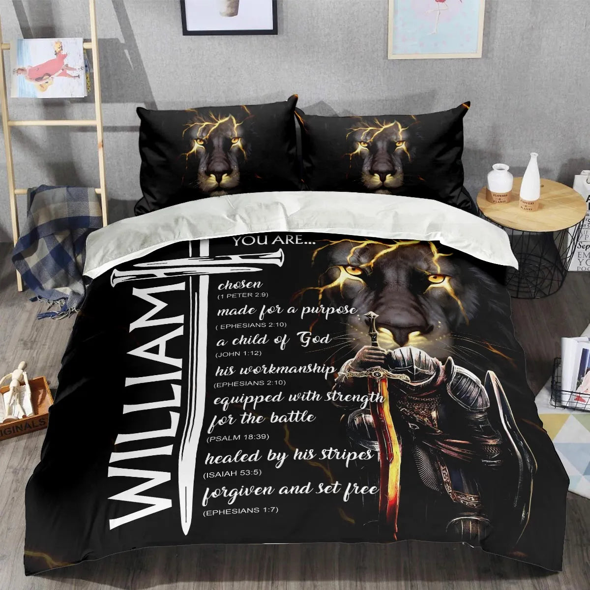 WILLIAM Limited Edition Personalized Bedding Set 13K1-BS1