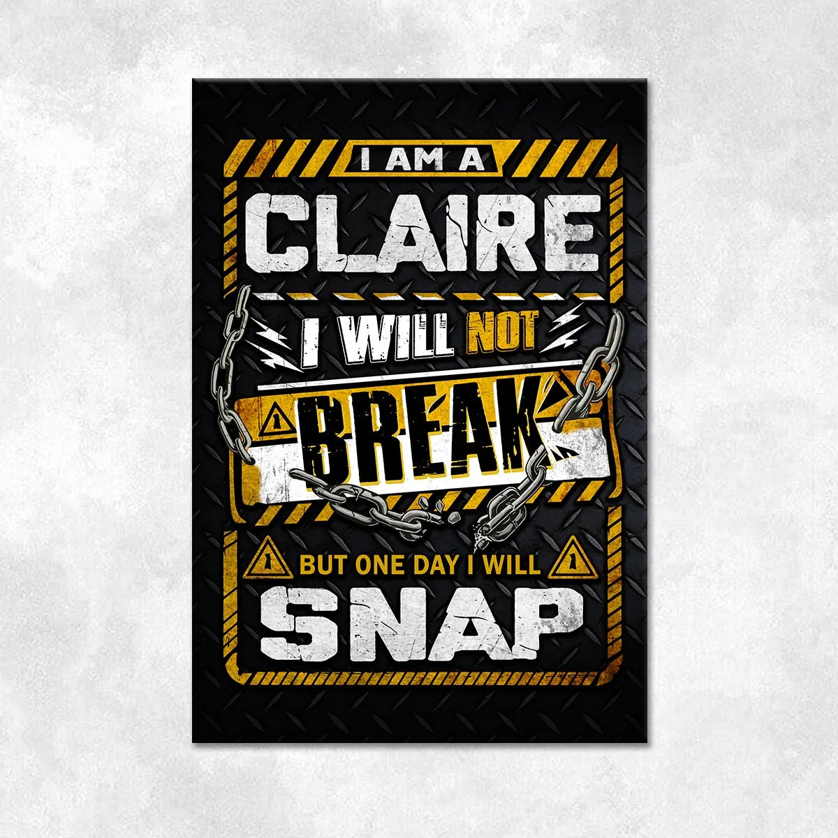 CLAIRE Motivational Rug – Black & Yellow Quote Carpet for Living Room 13K1-AR1