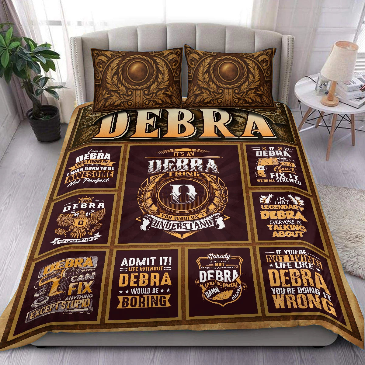 DEBRA Limited Edition Personalized Bedding Set 13K1-BS3