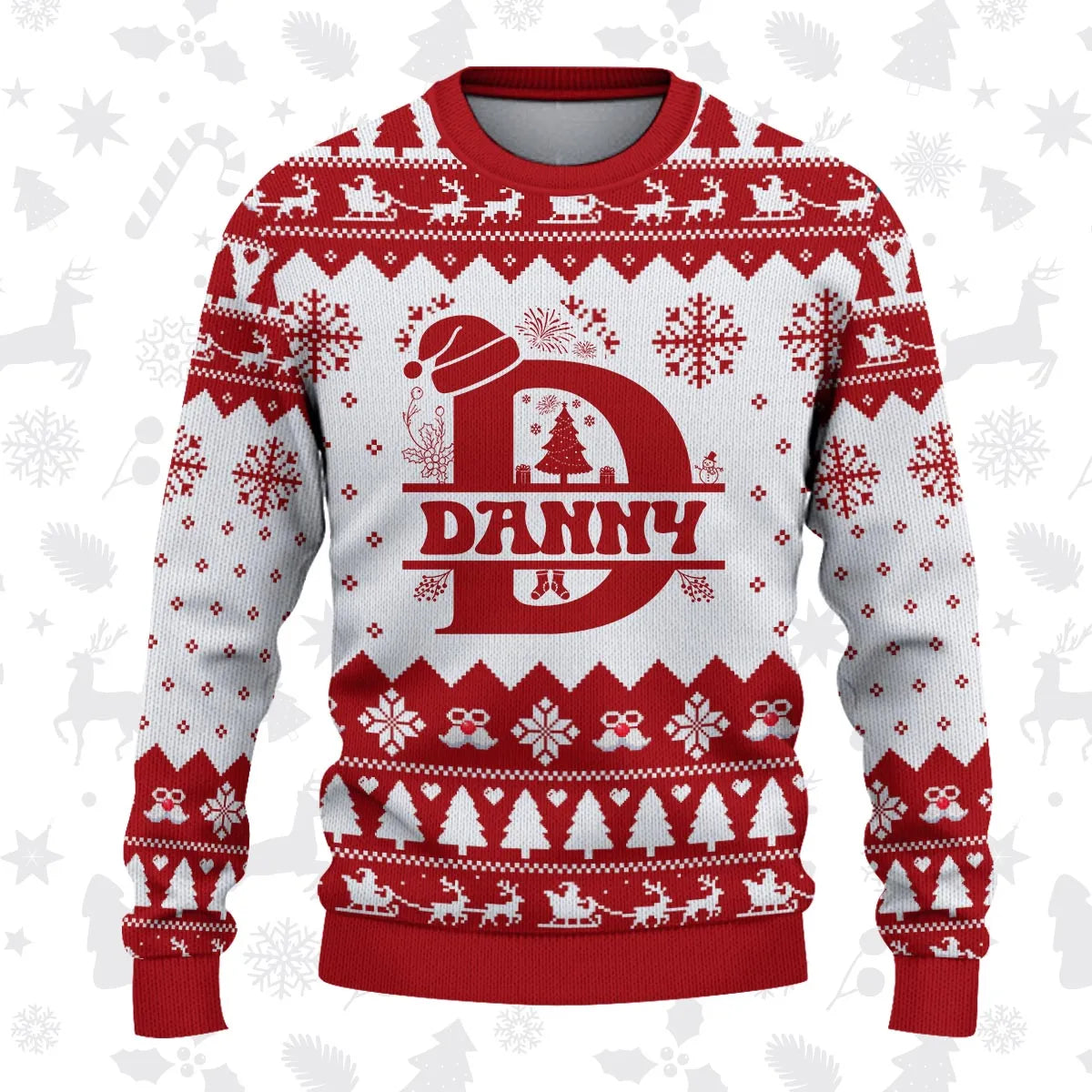 DANNY Personalized Christmas Pajama Set - Holiday Gift Outfit 13K1-CR2