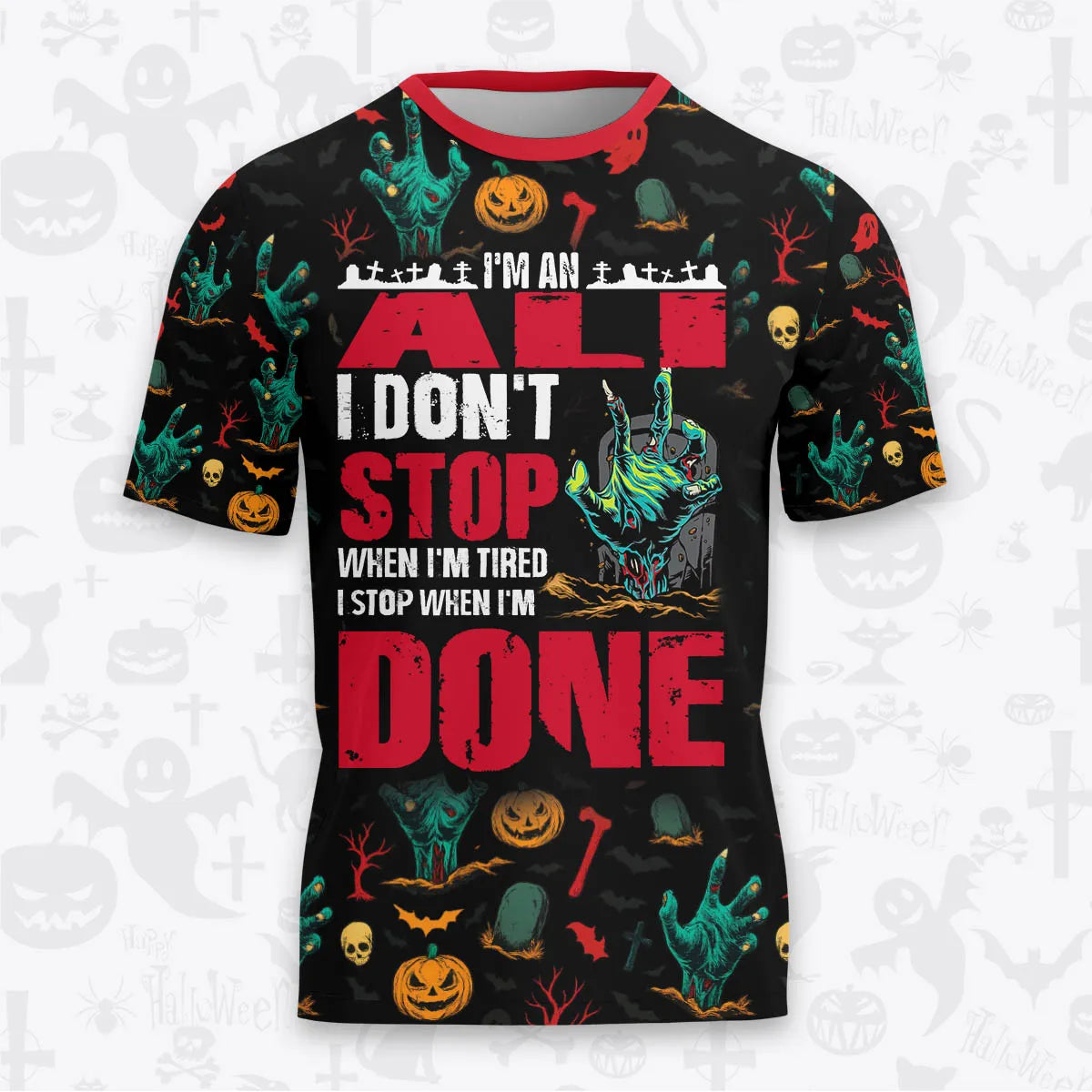 ALI Halloween Pajamas Set Tshirt & Pants Horror Skull Pumpkin 13K1-HL3