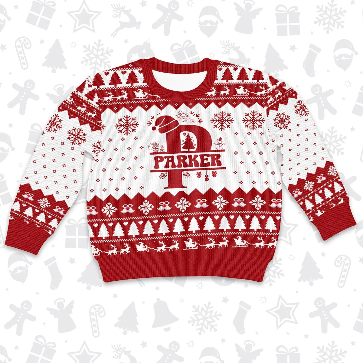 PARKER Personalized Christmas Pajama Set - Holiday Gift Outfit 13K1-CR2
