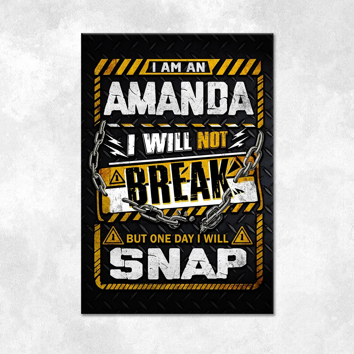 AMANDA Motivational Rug – Black & Yellow Quote Carpet for Living Room 13K1-AR1