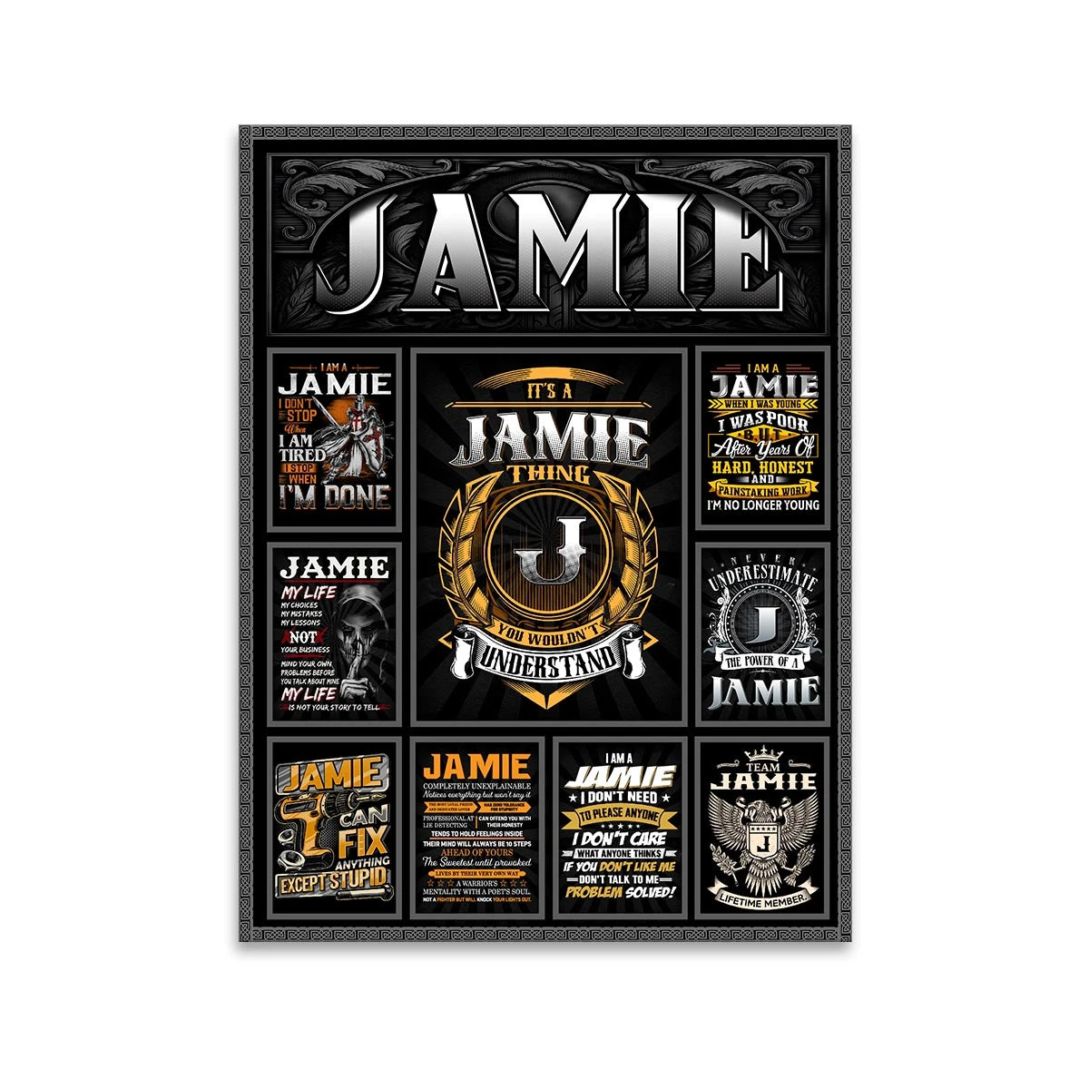 JAMIE Personalized Sponge Floor Mat – Custom Printed Home Decor 13K1-AR2