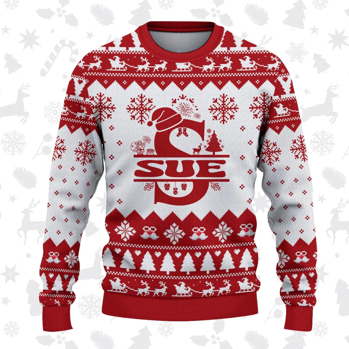 SUE Personalized Christmas Pajama Set - Holiday Gift Outfit 13K1-CR2