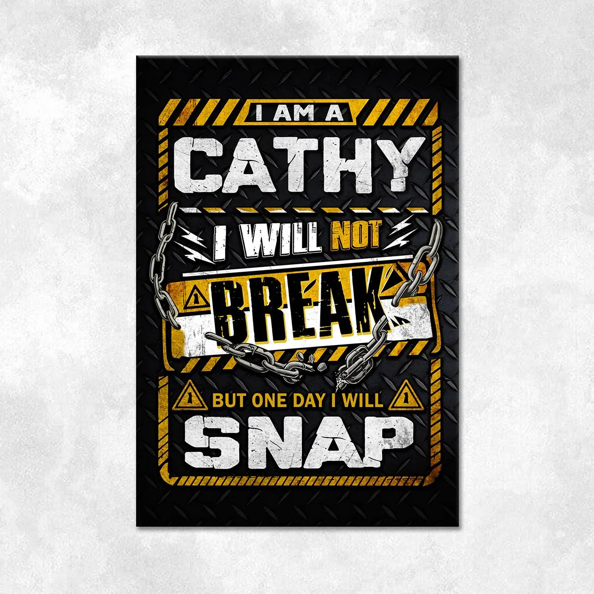 CATHY Motivational Rug – Black & Yellow Quote Carpet for Living Room 13K1-AR1