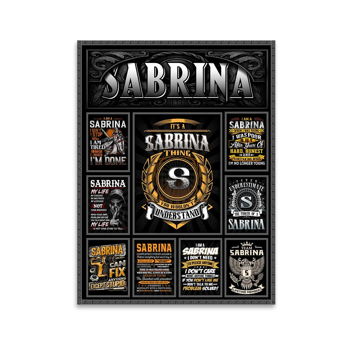 SABRINA Personalized Sponge Floor Mat – Custom Printed Home Decor 13K1-AR2