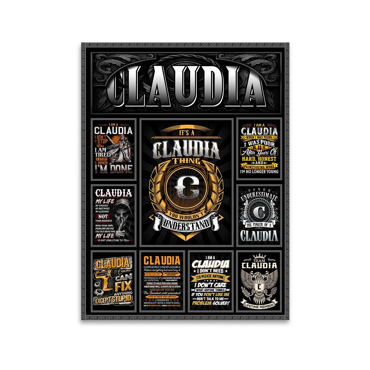 CLAUDIA Personalized Sponge Floor Mat – Custom Printed Home Decor 13K1-AR2