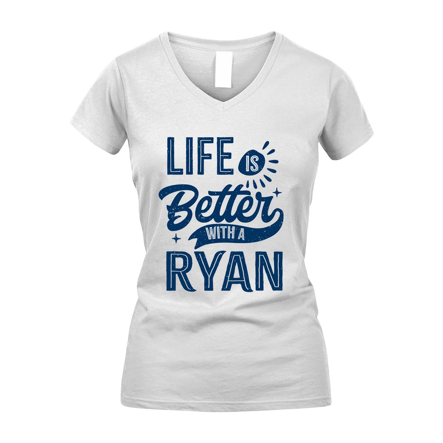 RYAN 13K1-116 Personalized Name Quote T-Shirt Life Is Better With Unisex Gift