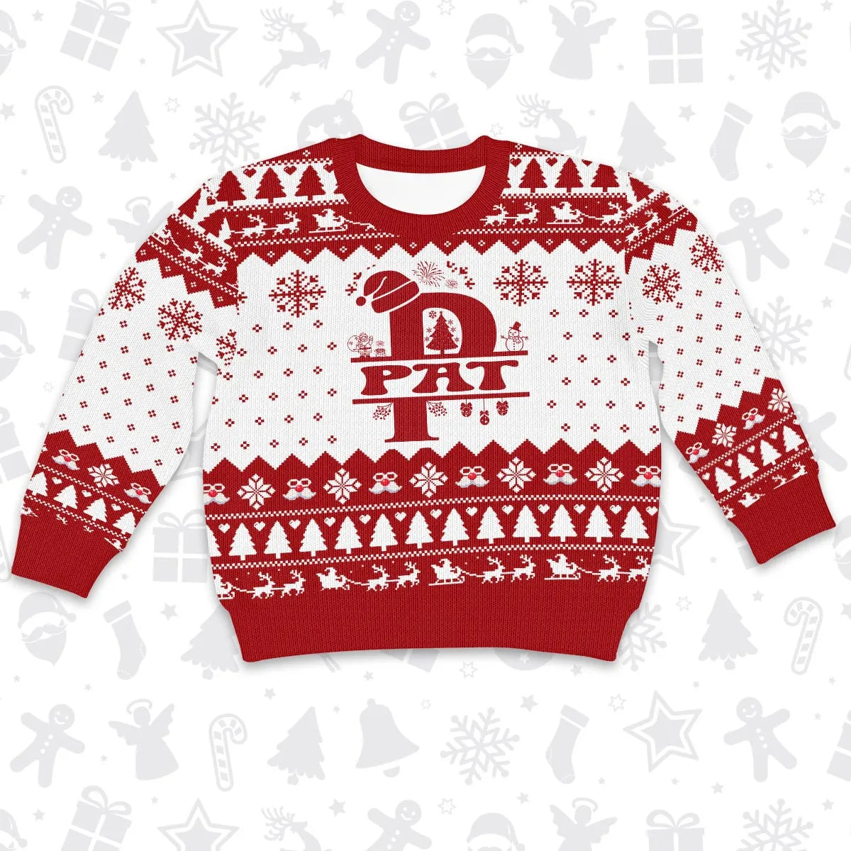 PAT Personalized Christmas Pajama Set - Holiday Gift Outfit 13K1-CR2