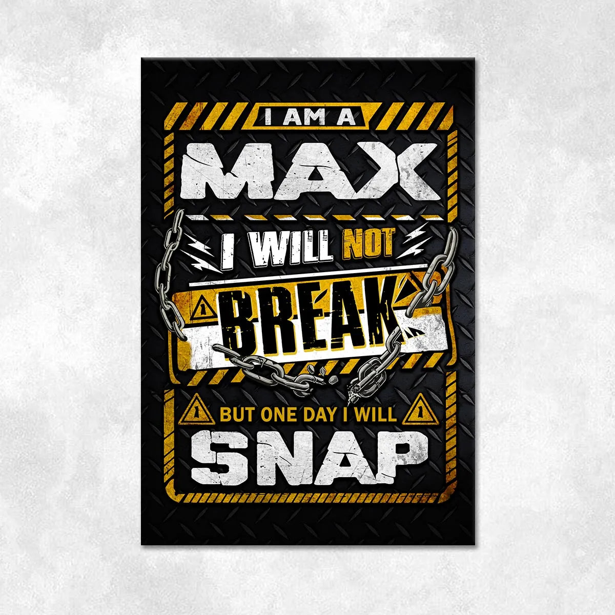 MAX Motivational Rug – Black & Yellow Quote Carpet for Living Room 13K1-AR1