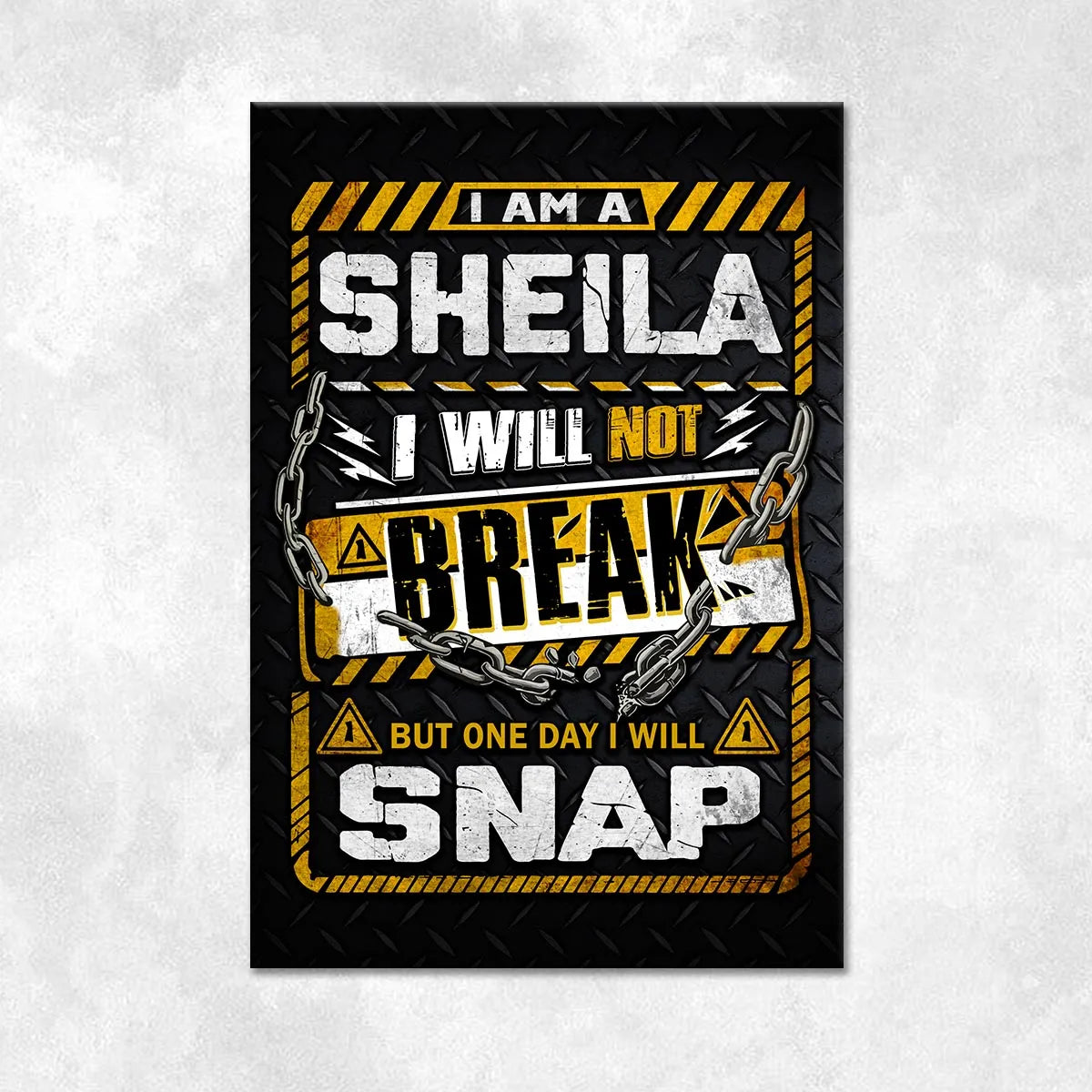 SHEILA Motivational Rug – Black & Yellow Quote Carpet for Living Room 13K1-AR1