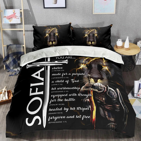 SOFIA Limited Edition Personalized Bedding Set 13K1-BS1