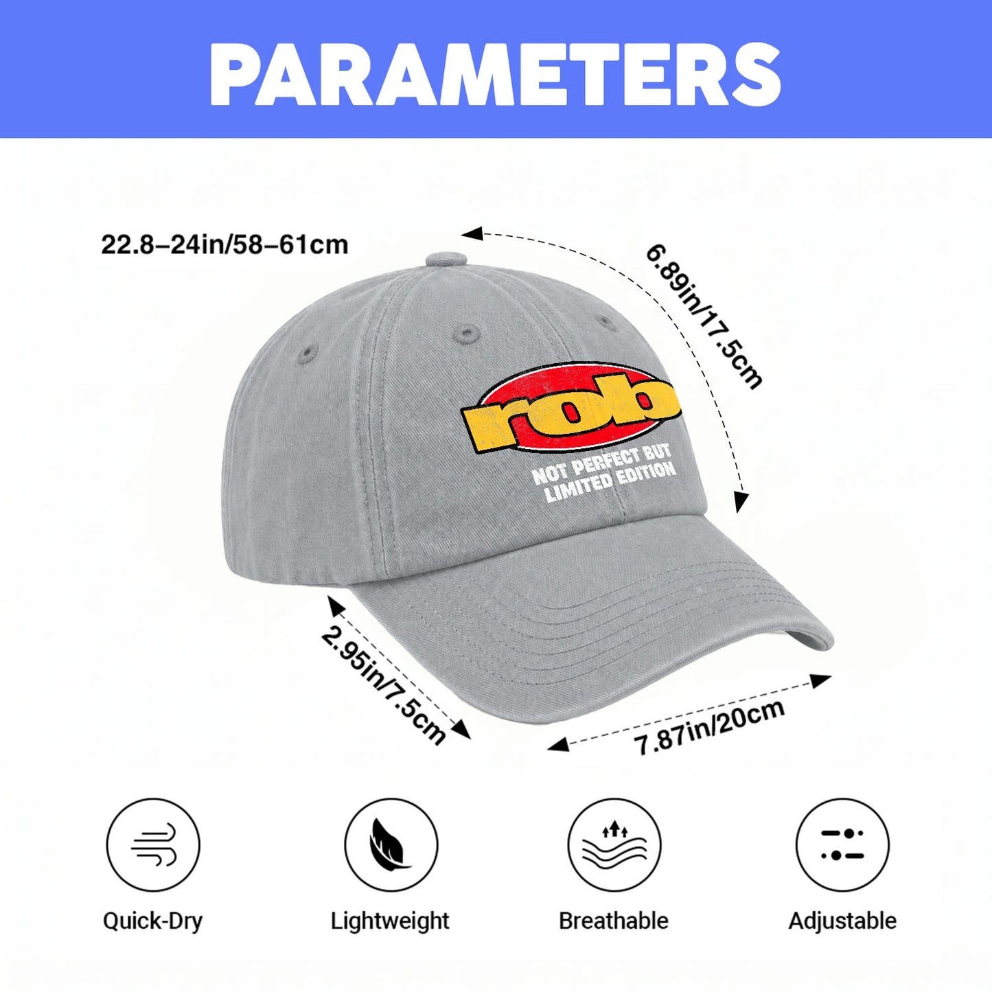 Your Name Not Perfect But Limited Edition Red Logo Washed Cap ROB 13K1 C84PF