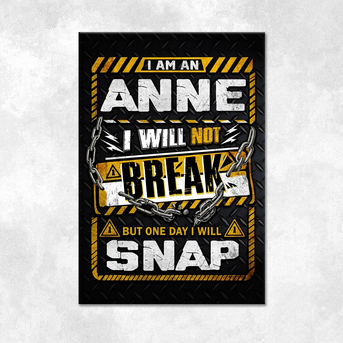 ANNE Motivational Rug – Black & Yellow Quote Carpet for Living Room 13K1-AR1