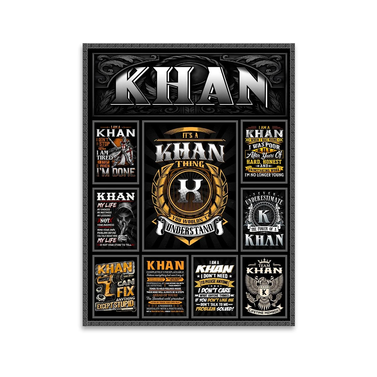 KHAN Personalized Sponge Floor Mat – Custom Printed Home Decor 13K1-AR2