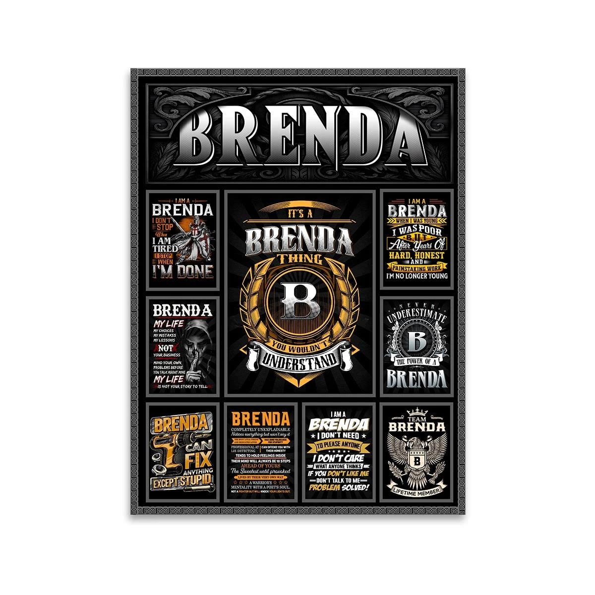 BRENDA Personalized Sponge Floor Mat – Custom Printed Home Decor 13K1-AR2