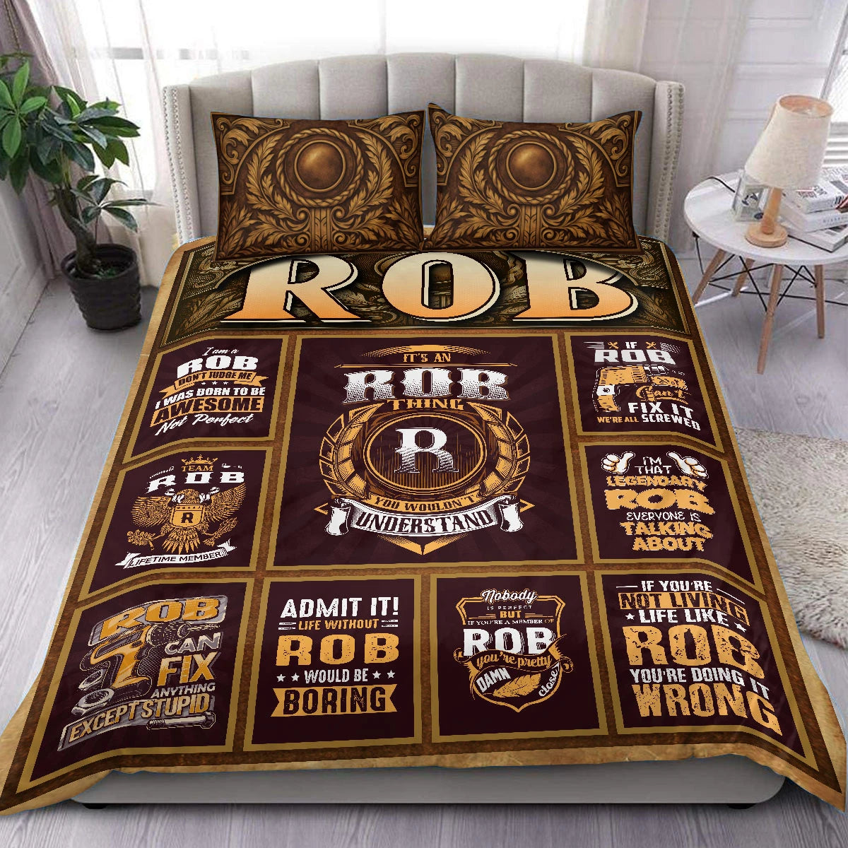 ROB Limited Edition Personalized Bedding Set 13K1-BS3