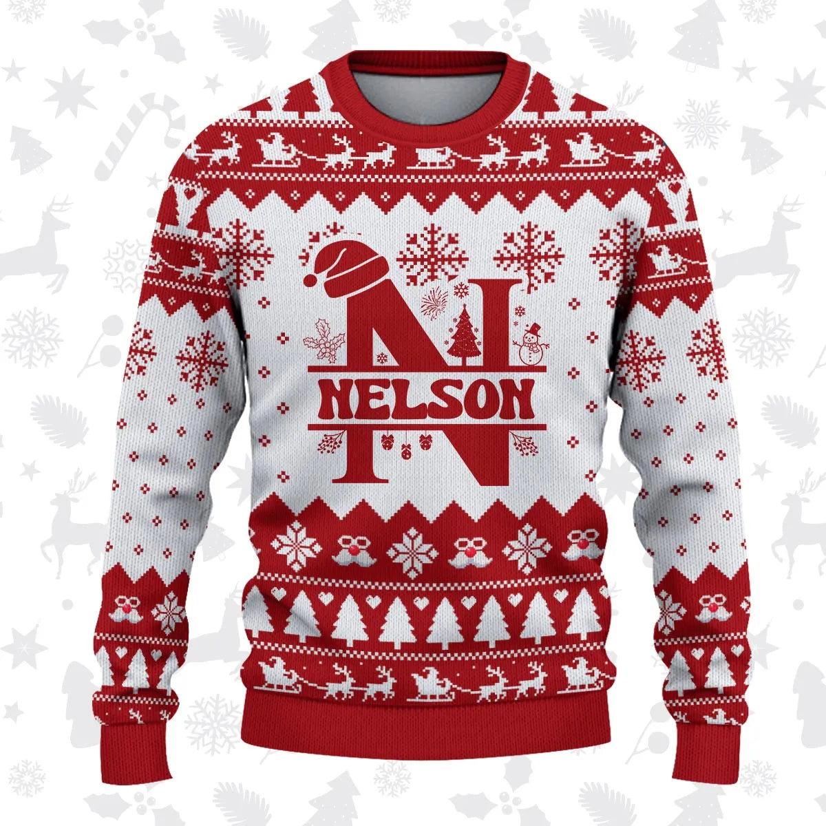 NELSON Personalized Christmas Pajama Set - Holiday Gift Outfit 13K1-CR2