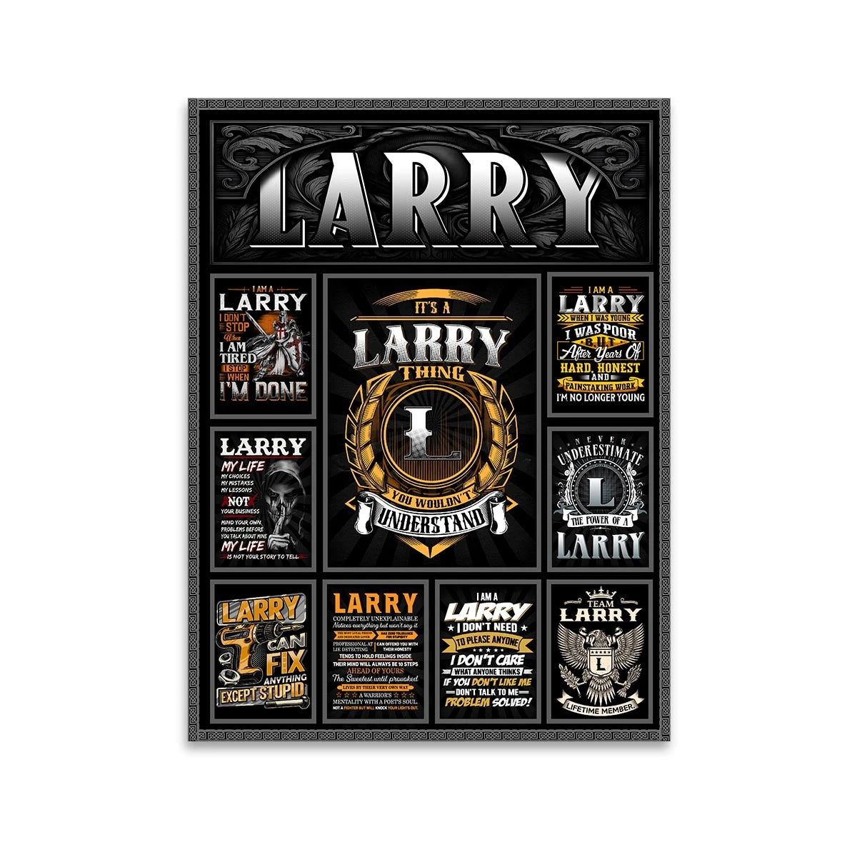 LARRY Personalized Sponge Floor Mat – Custom Printed Home Decor 13K1-AR2