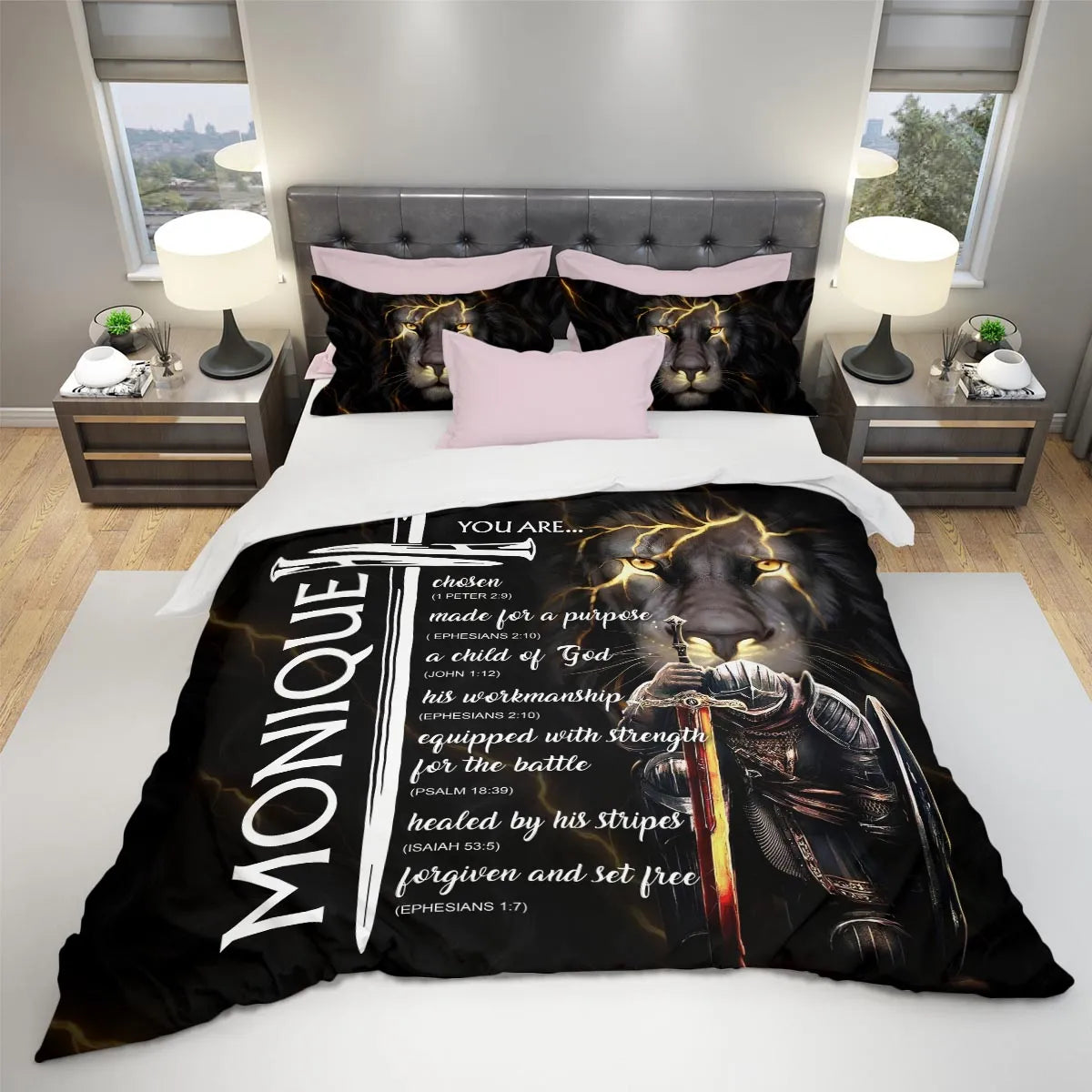 MONIQUE Limited Edition Personalized Bedding Set 13K1-BS1