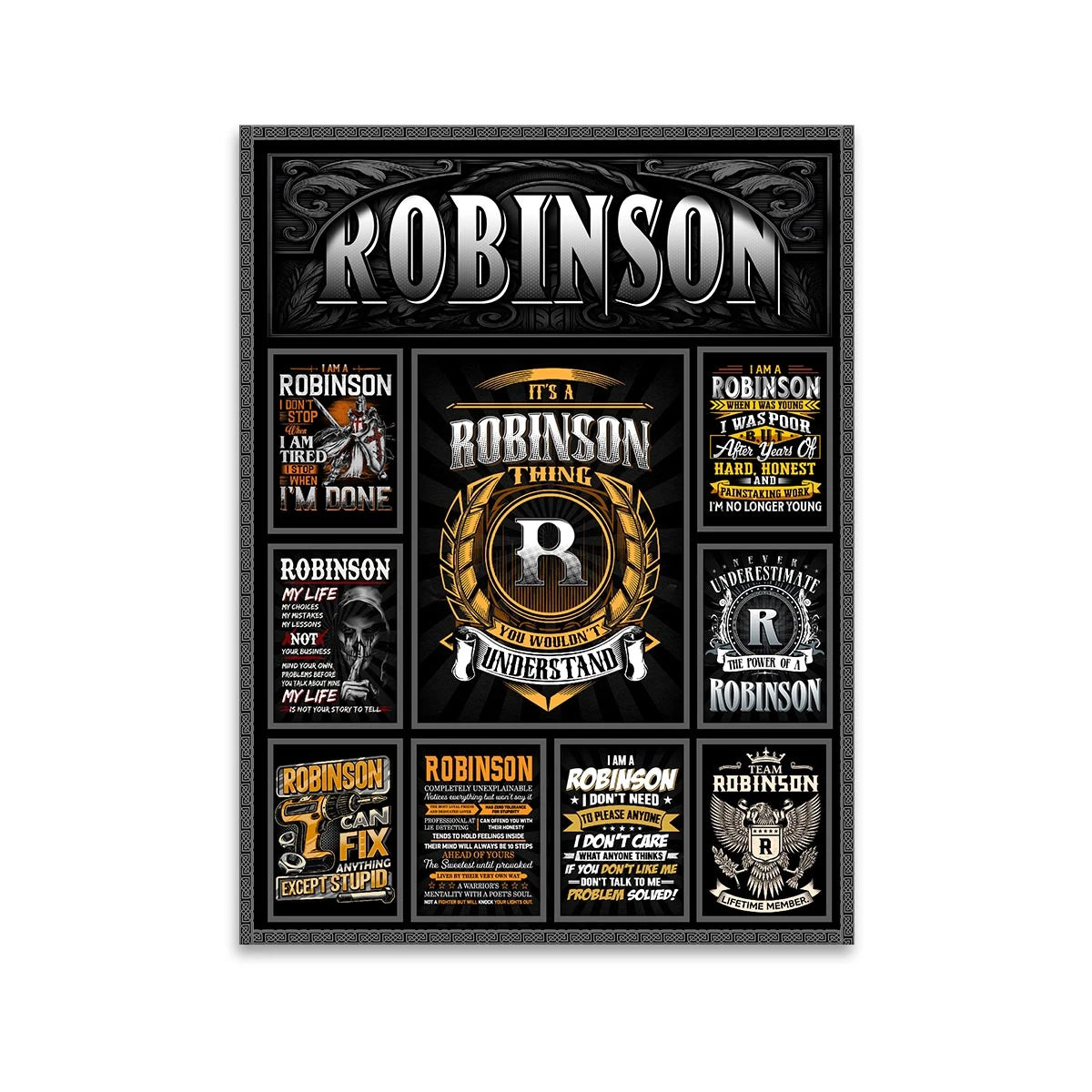 ROBINSON Personalized Sponge Floor Mat – Custom Printed Home Decor 13K1-AR2