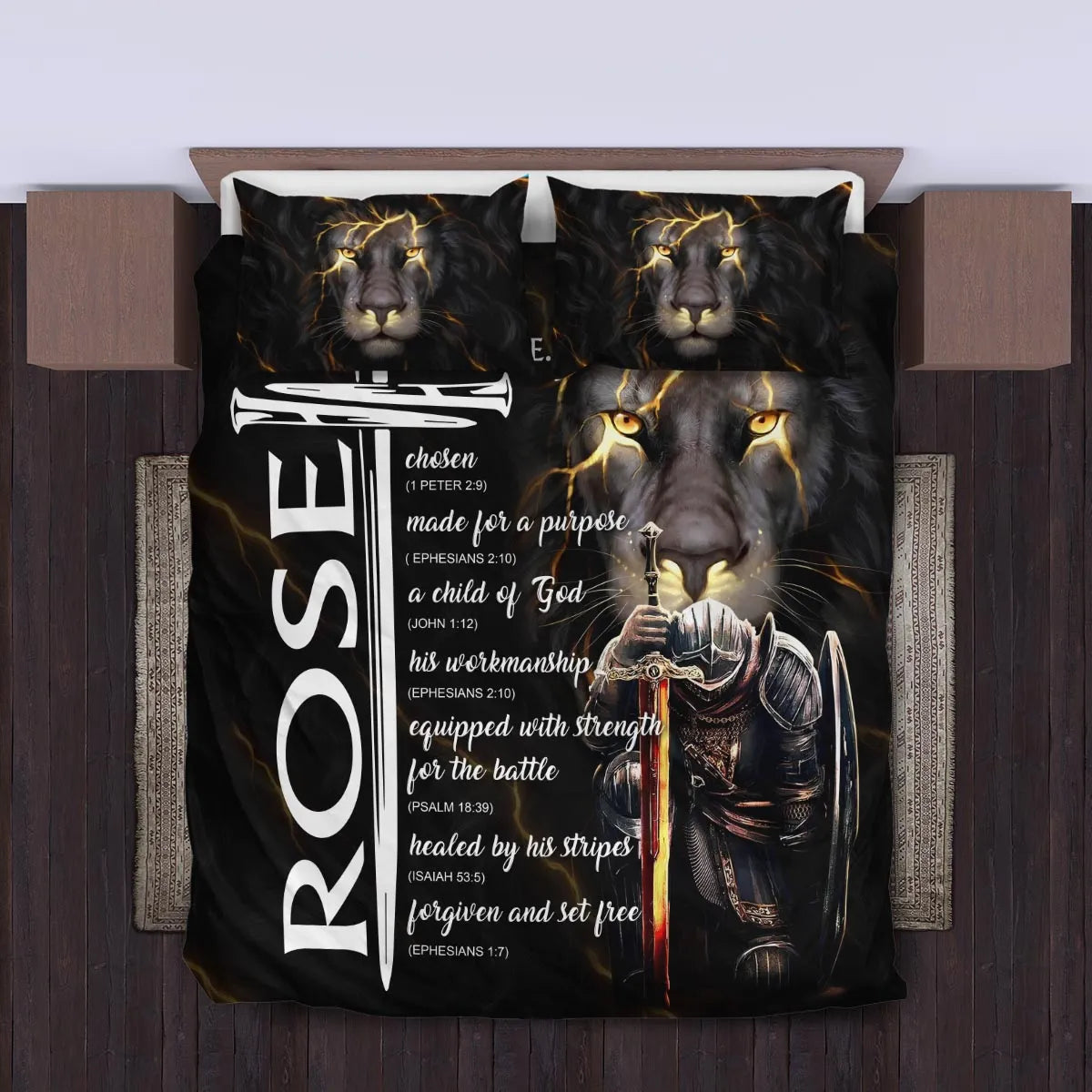 ROSE Limited Edition Personalized Bedding Set 13K1-BS1