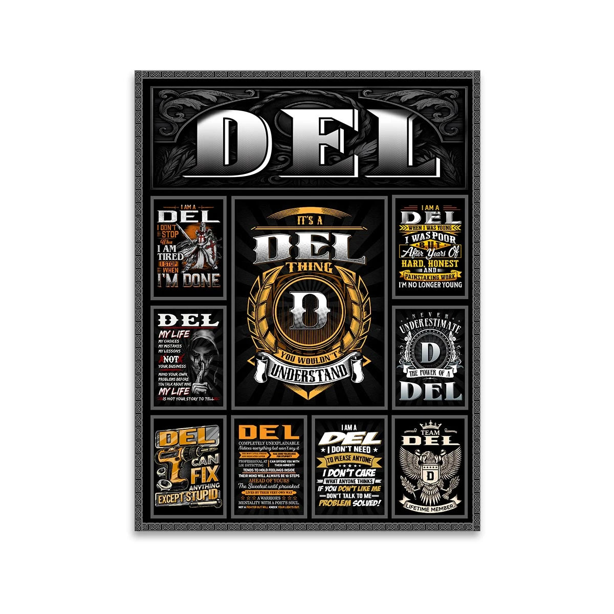 DEL Personalized Sponge Floor Mat – Custom Printed Home Decor 13K1-AR2