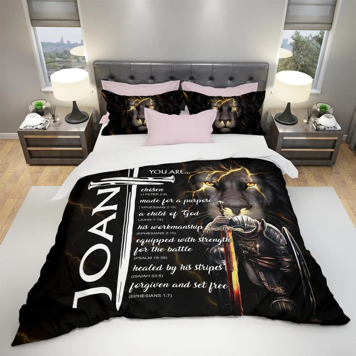 JOAN Limited Edition Personalized Bedding Set 13K1-BS1