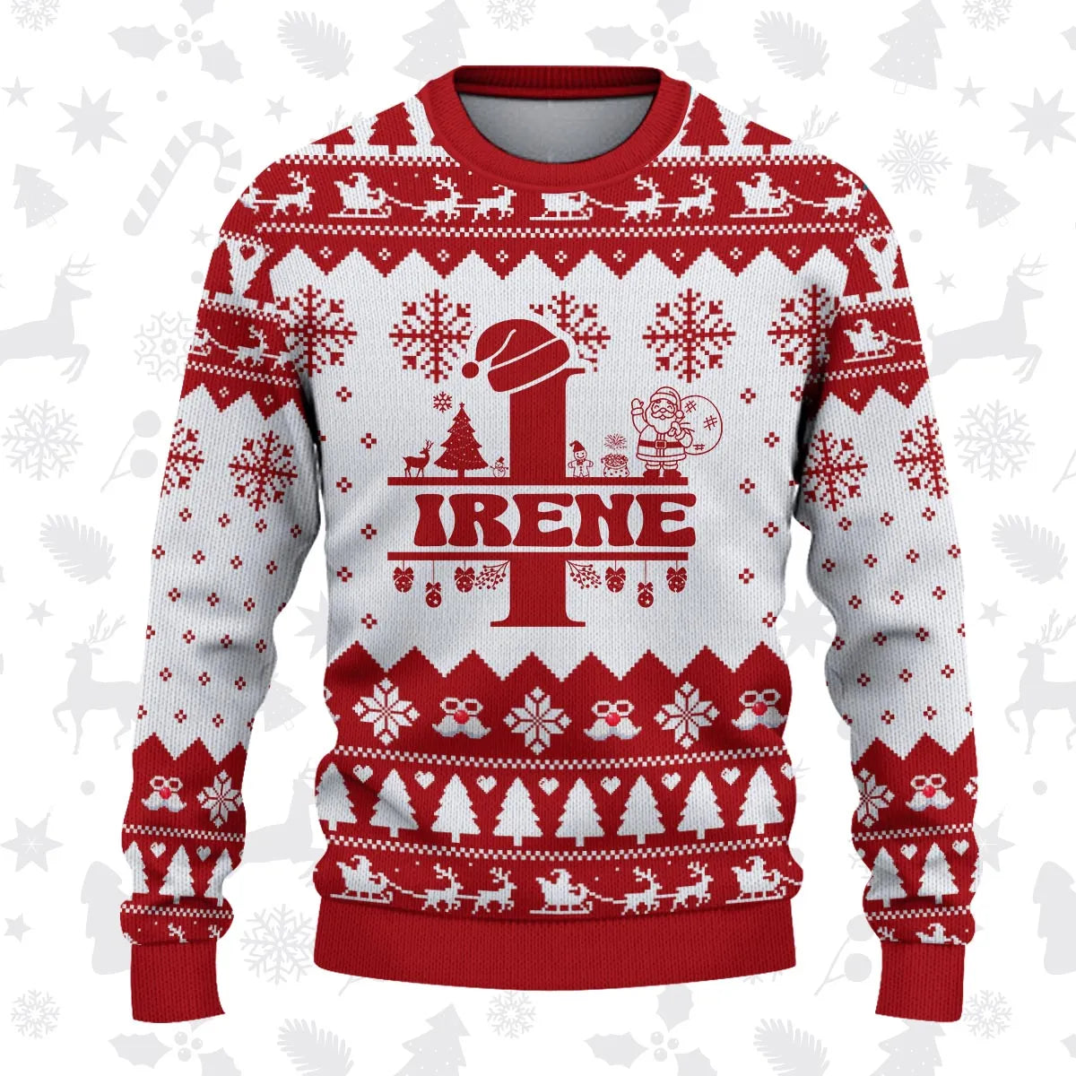 IRENE Personalized Christmas Pajama Set - Holiday Gift Outfit 13K1-CR2