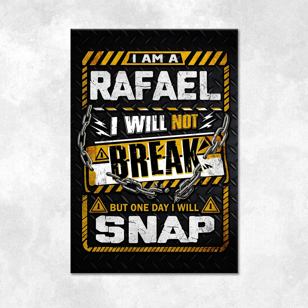RAFAEL Motivational Rug – Black & Yellow Quote Carpet for Living Room 13K1-AR1