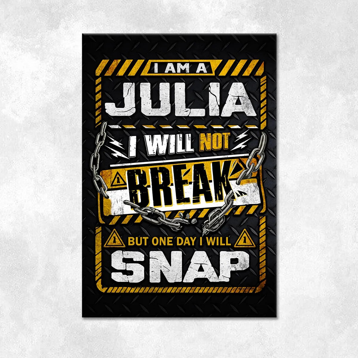 JULIA Motivational Rug – Black & Yellow Quote Carpet for Living Room 13K1-AR1