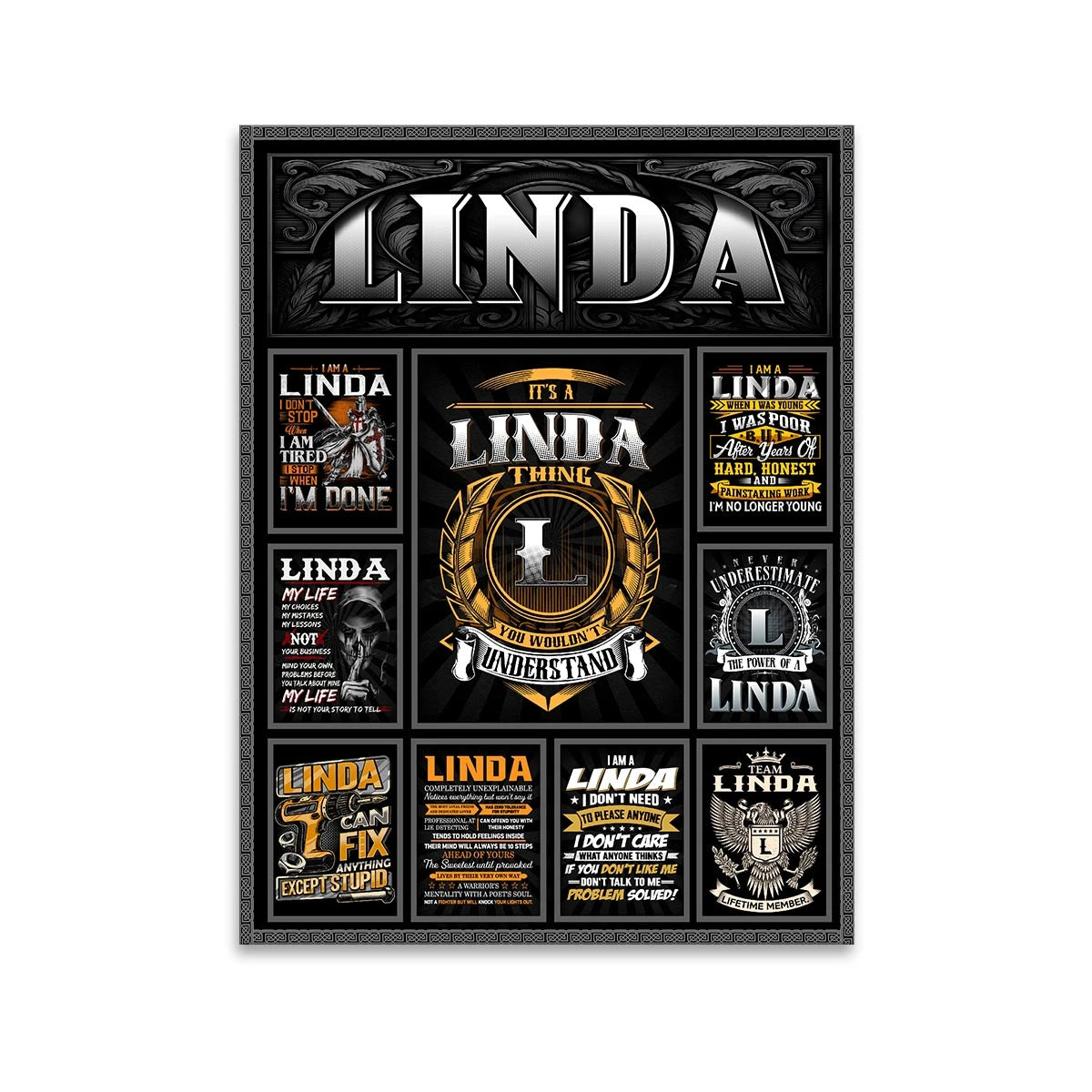 LINDA Personalized Sponge Floor Mat – Custom Printed Home Decor 13K1-AR2