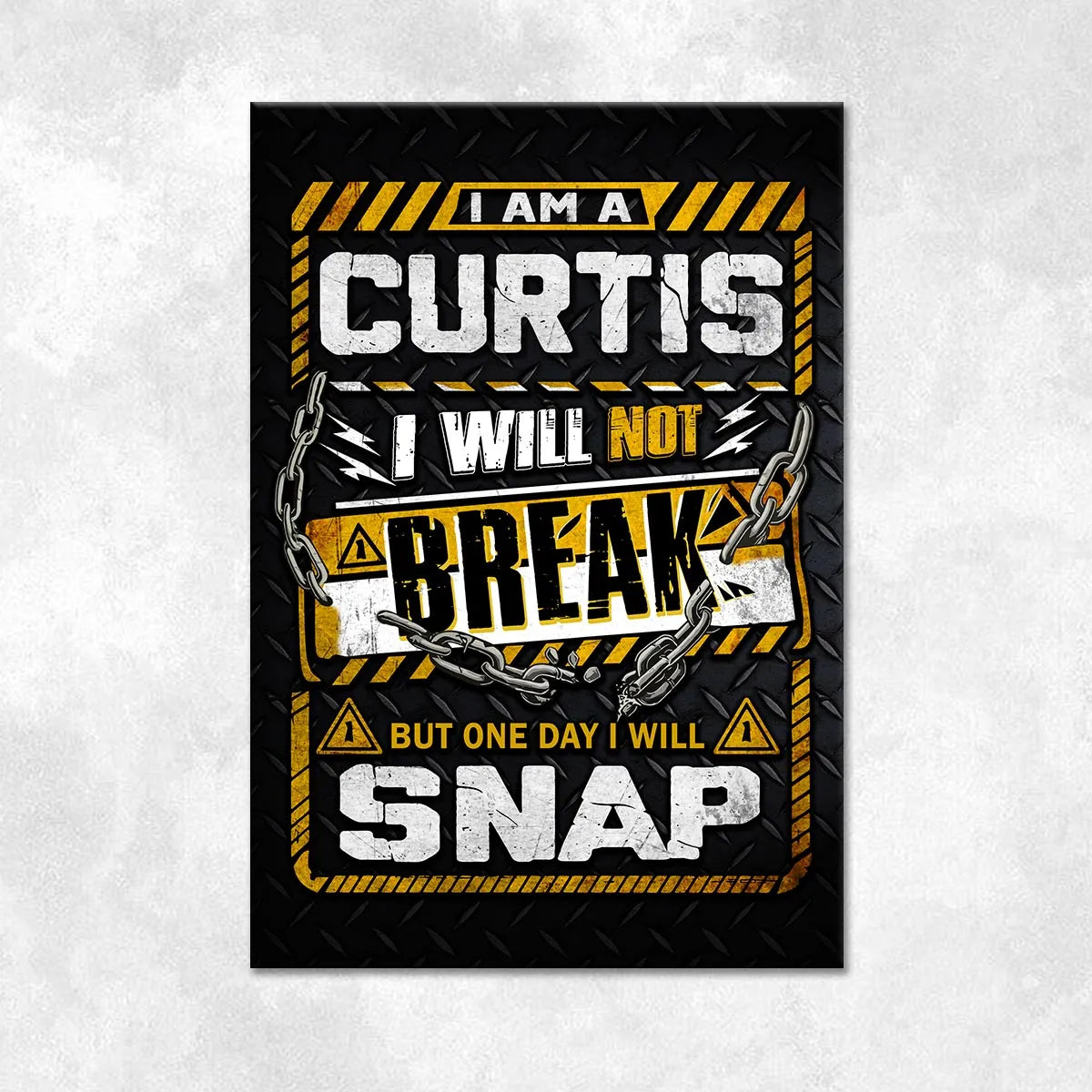 CURTIS Motivational Rug – Black & Yellow Quote Carpet for Living Room 13K1-AR1