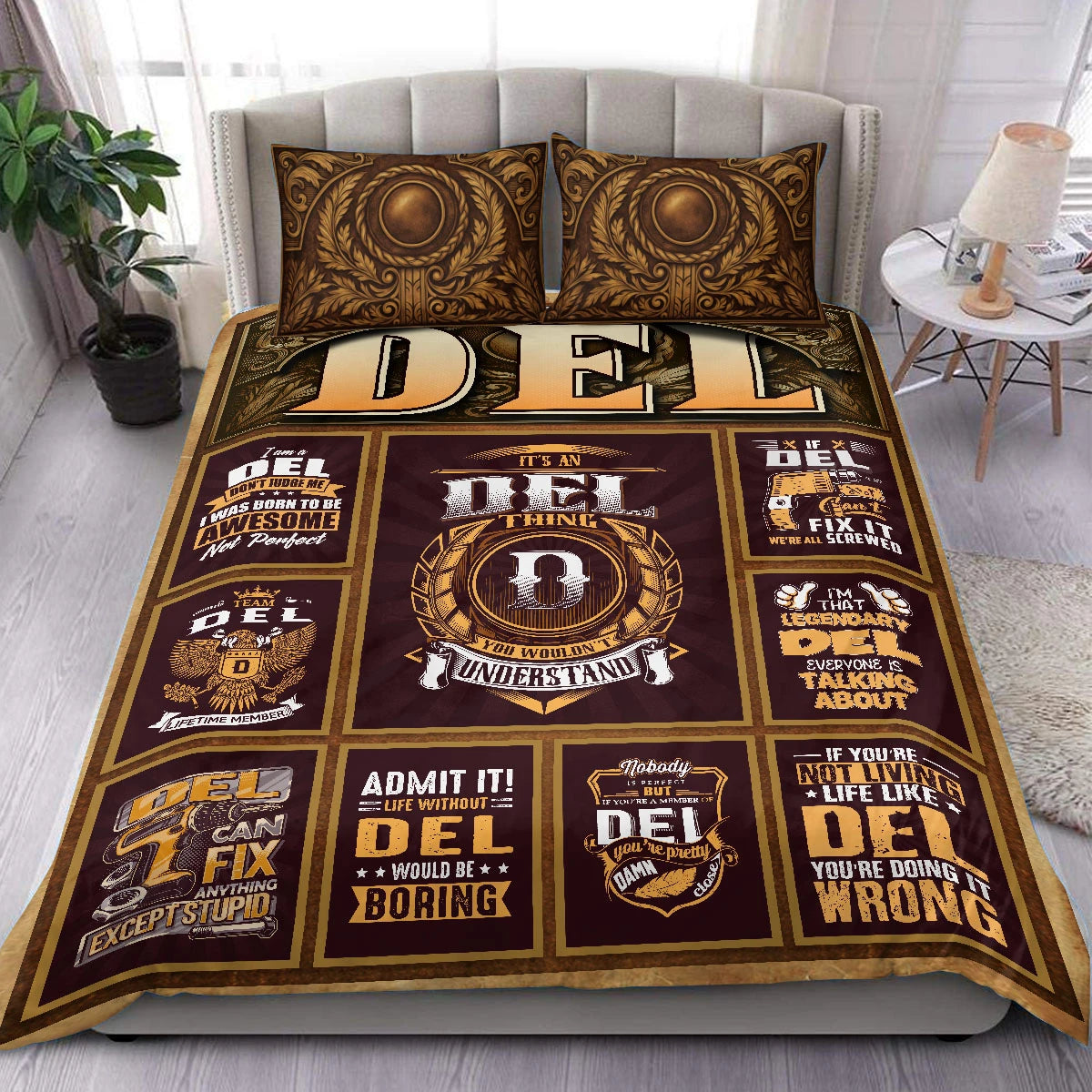 DEL Limited Edition Personalized Bedding Set 13K1-BS3