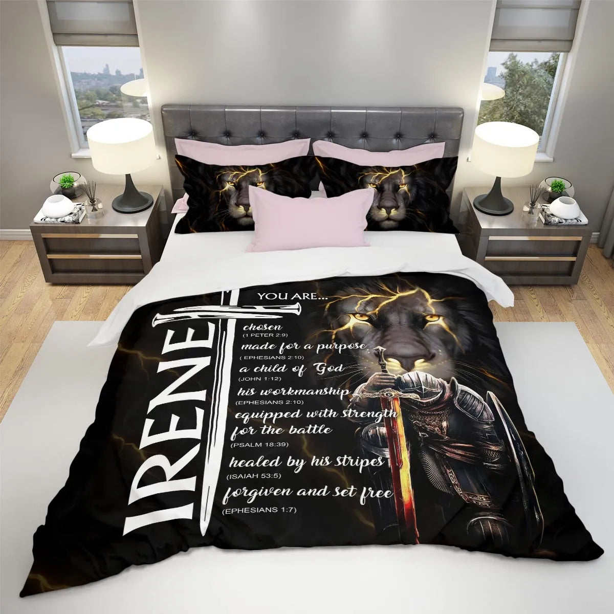 IRENE Limited Edition Personalized Bedding Set 13K1-BS1