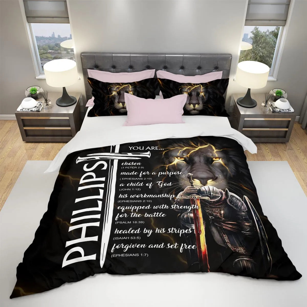 PHILLIPS Limited Edition Personalized Bedding Set 13K1-BS1