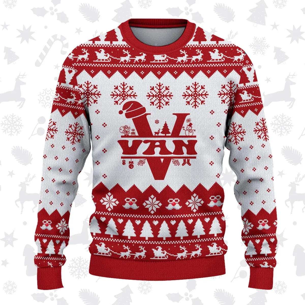 VAN Personalized Christmas Pajama Set - Holiday Gift Outfit 13K1-CR2